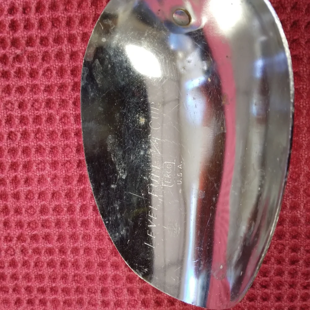 Ekco | Kitchen | Vintage Ekco Stainless Steel 4 Cup Measuring Scoop ...